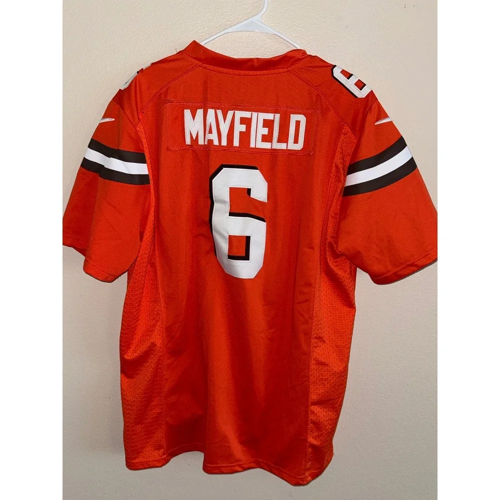 Nike Cleveland Browns Baker Mayfield 6 Orange NFL Jersey Mens Large Dawg Pound